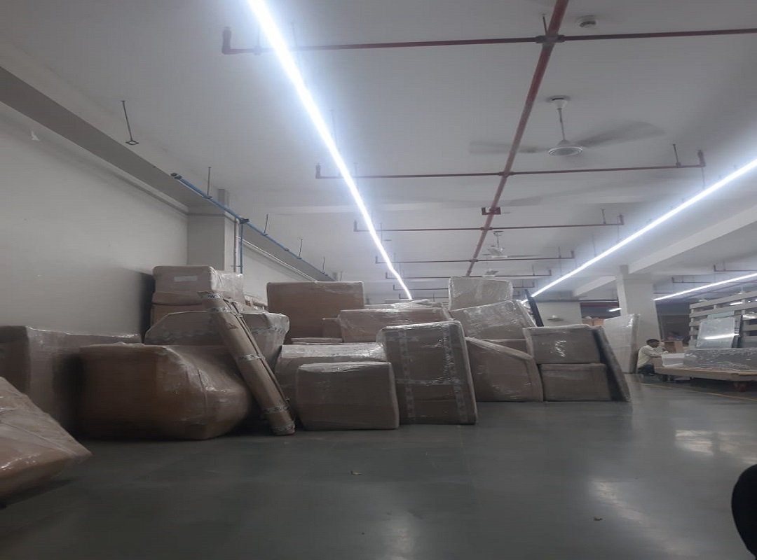 Office workstations and IT gear packing